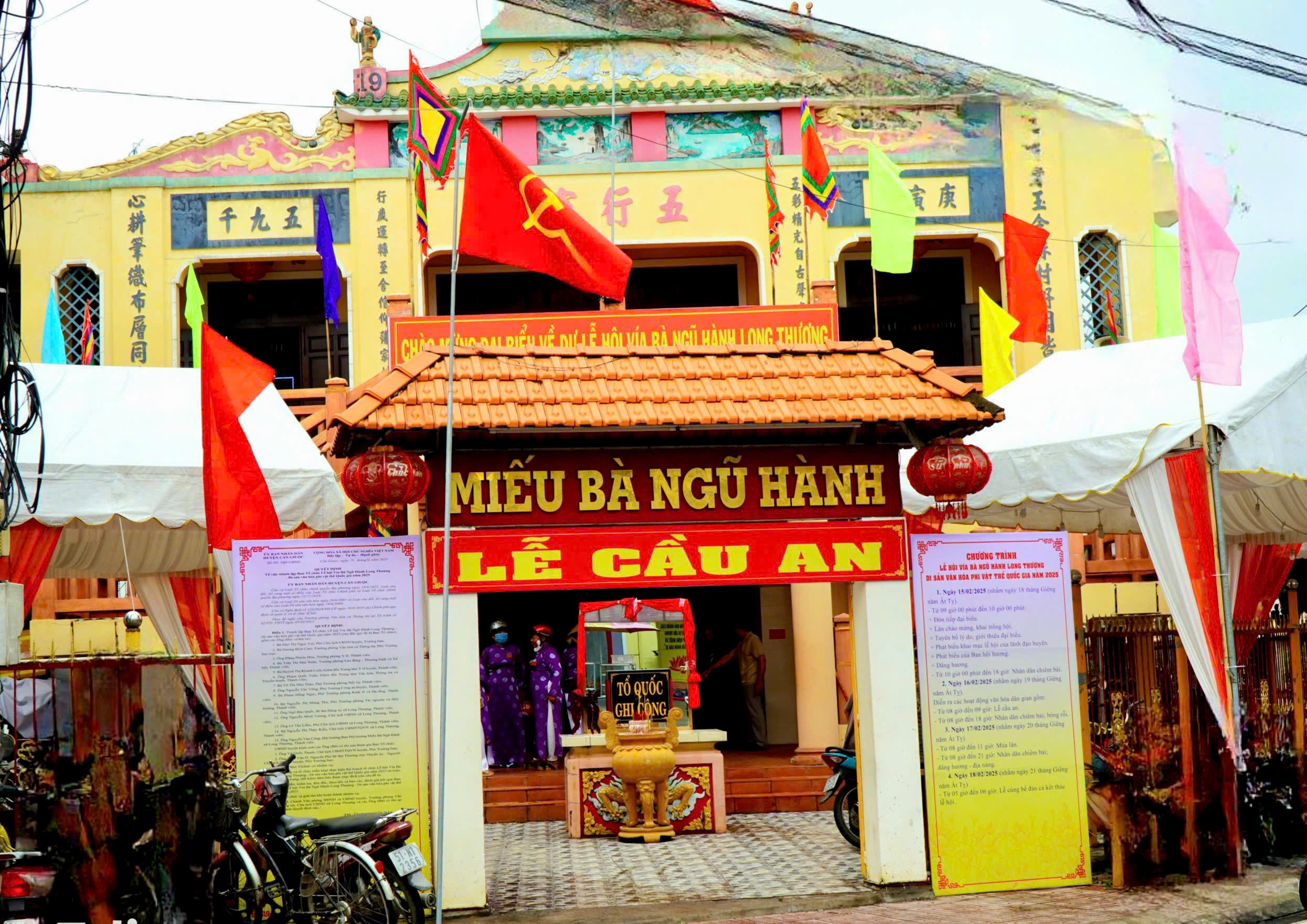 Cần Giuộc: Tất bật chuẩn bị lễ hội vía Bà Ngũ hành Long Thượng